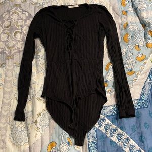Lace up body suit